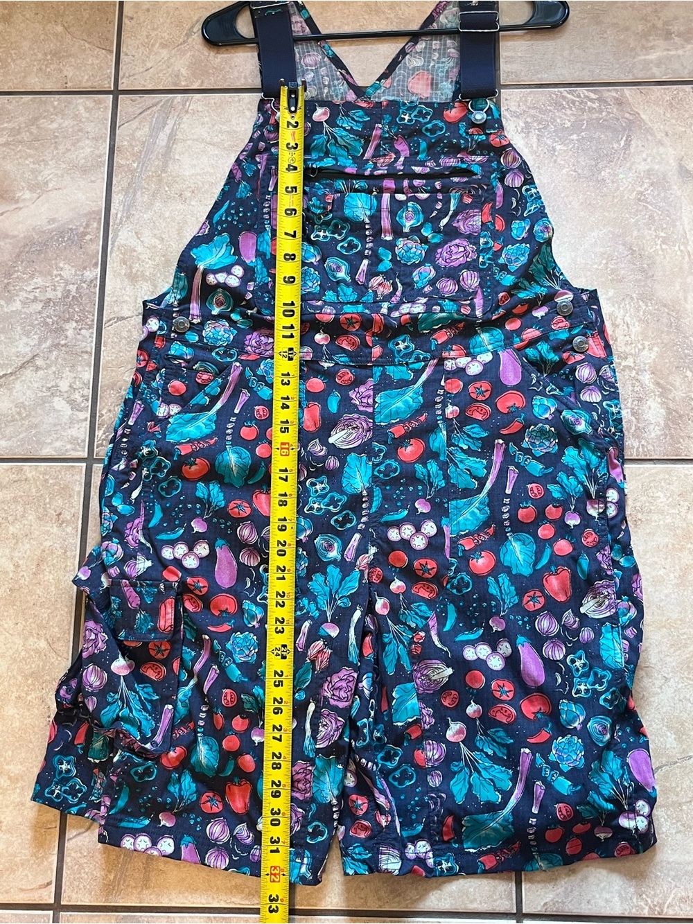 Duluth Veggie Print Nylon Overalls Large Utility Pockets Like New - Picture 11 of 11